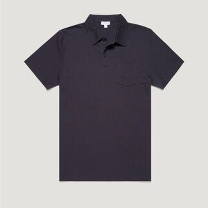 Sunspel Navy Blue Polo Shirt